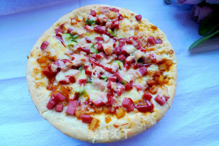 Potato Ham Tomato Pizza recipe