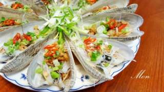 Steamed Corn Mussels with Garlic recipe