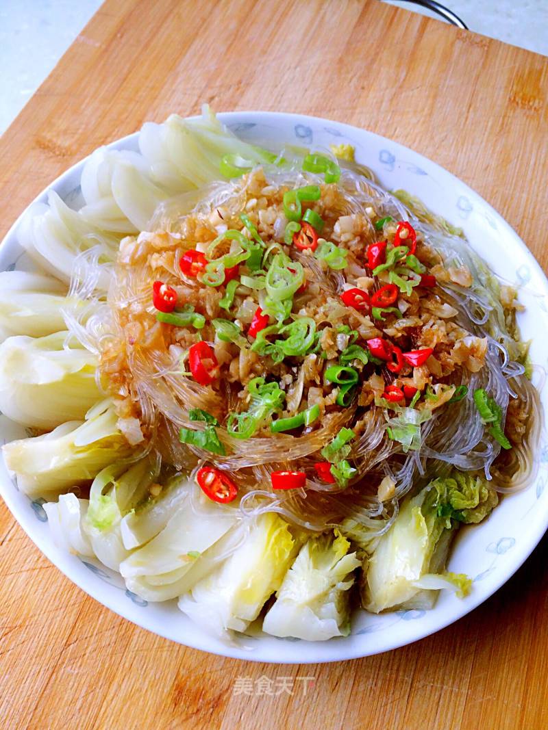 Steamed Baby Vegetables with Garlic Vermicelli recipe