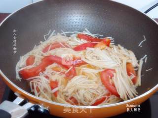Enoki Mushroom and Tomato Soup recipe