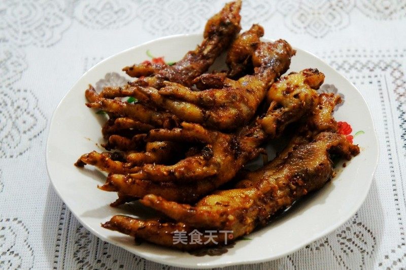 Bbq-flavored Fried Chicken Feet recipe