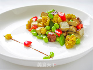 Stir-fried Dried Tofu with Assorted Yellow-eared Pleurotus Eryngii recipe