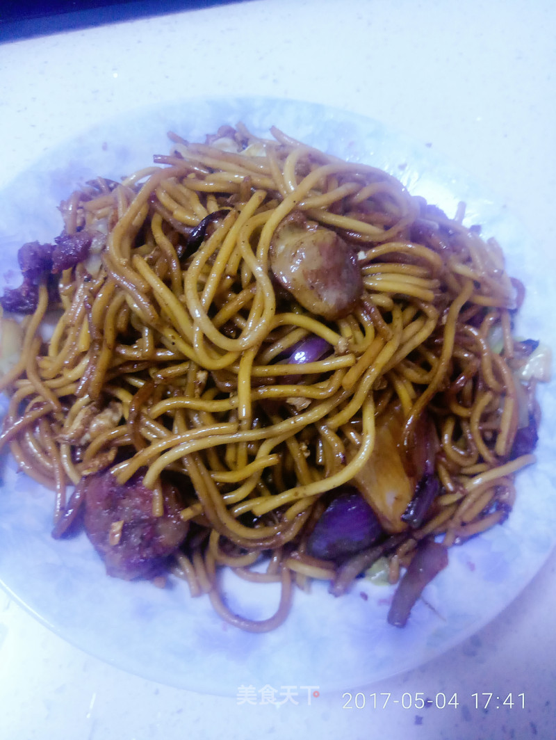 Fried Noodles with Sausage