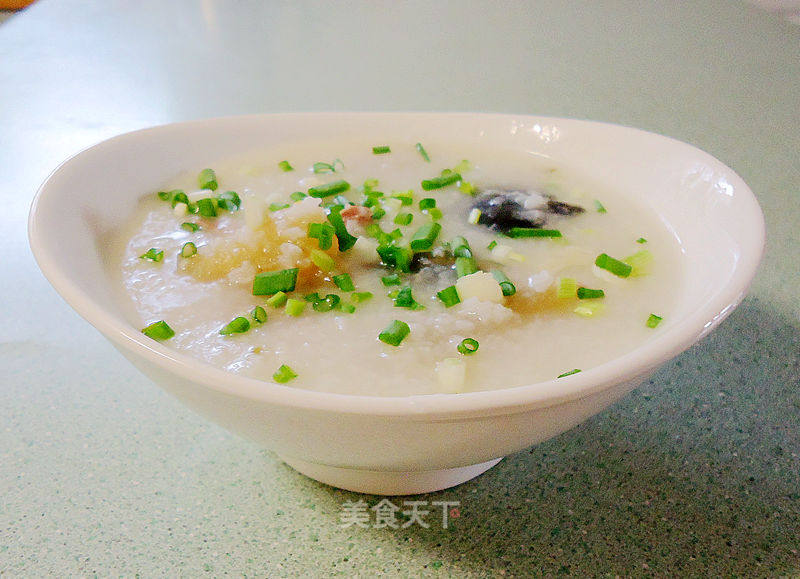 Sea Cucumber Bacon and Preserved Egg Congee recipe