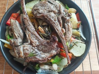 Grilled Lamb Chops with French Vegetables recipe