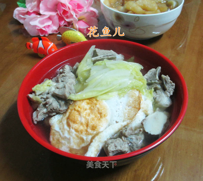 Duck Egg and Chinese Cabbage Meat Bone Soup