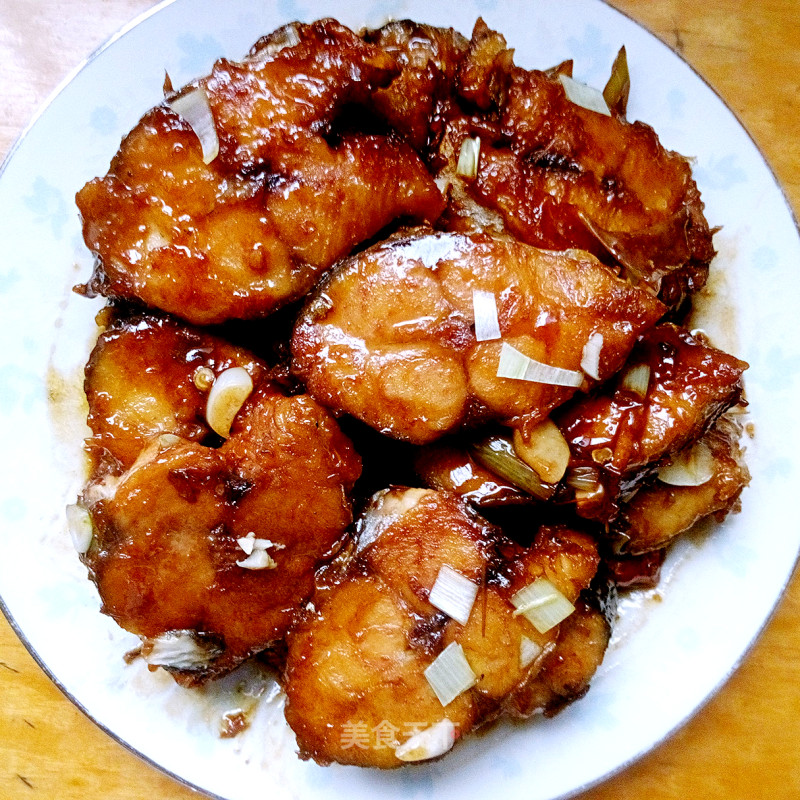 #aca烤明星大赛# Braised Spanish Mackerel in Sauce recipe