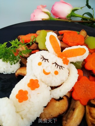 Little Bunny’s Dream [fun Cartoon Bento] recipe