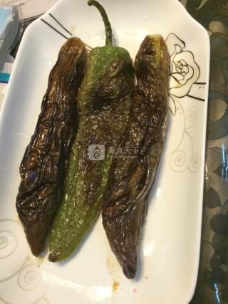 Grilled Whole Eggplant with Hot Pepper recipe