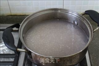 Yellow Peach Milk Sago recipe