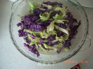 Cabbage Mixed with Purple Cabbage recipe