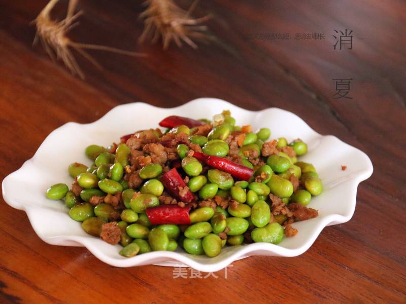 Stir-fried Minced Pork with Edamame recipe