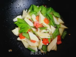 Stir-fried Wild Rice with Snow Peas recipe