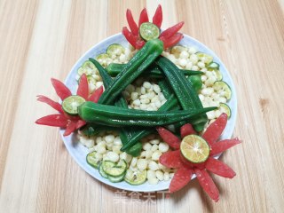 Corn Okra with Sauce recipe