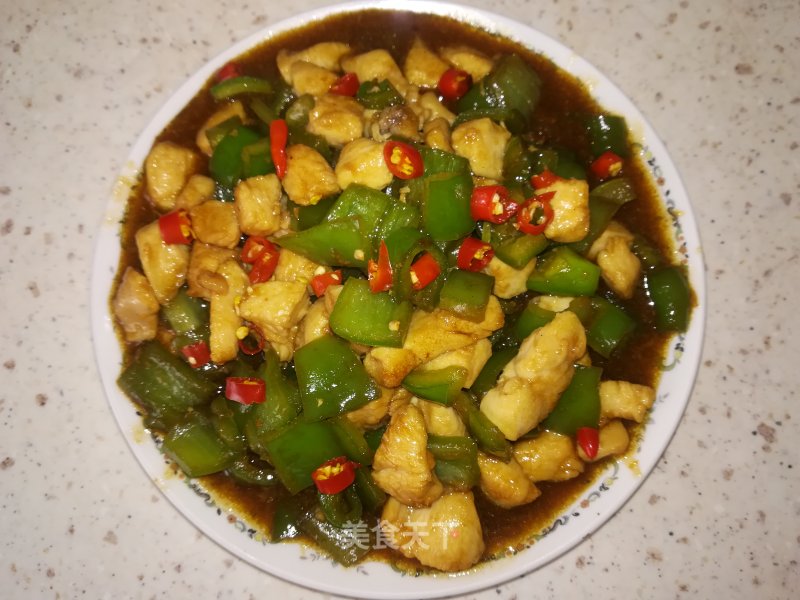 Stir-fried Chicken with Green Peppers recipe
