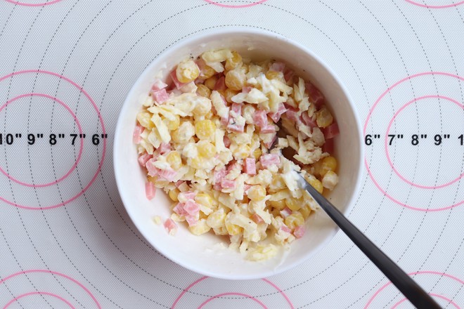 Corn Ham Salad Bread recipe