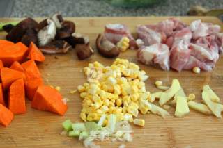 Glutinous Rice with Mushroom Ribs recipe