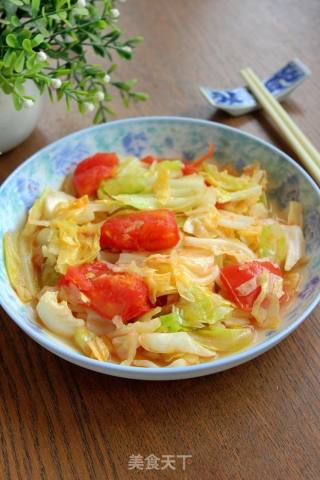 Stir-fried Cabbage with Tomato recipe