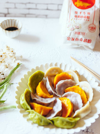 Carob Pork Colorful Dumplings recipe