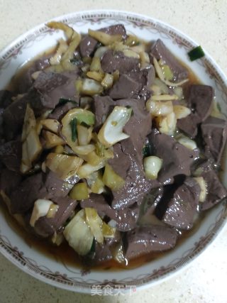 Fried Duck Blood with Sauerkraut recipe