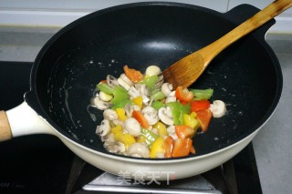 Stir-fried Mushrooms with Colored Peppers recipe