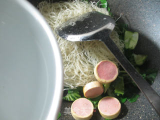 Rice Noodles with Pork Sausage and Vegetables recipe