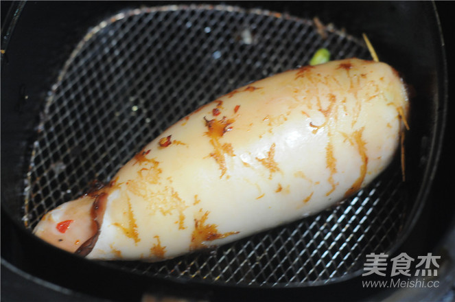 Grilled Squid Wrapped Rice recipe