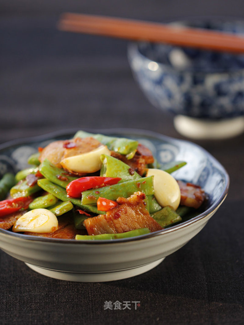 Twice Cooked Pork with String Beans recipe