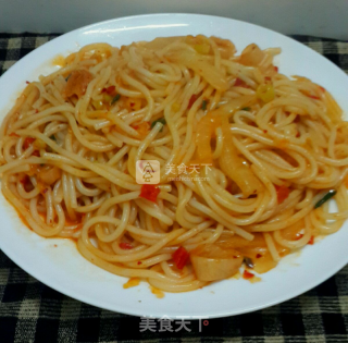 Kimchi Hot and Sour Rice Noodles recipe