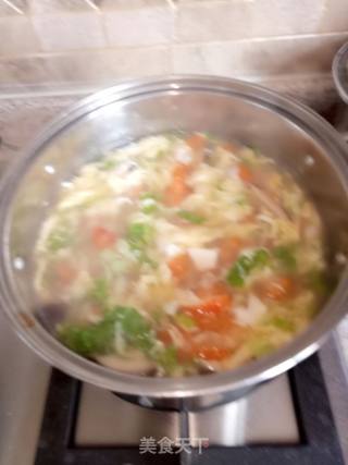 Fancy Food#tomato Egg Tofu Soup recipe
