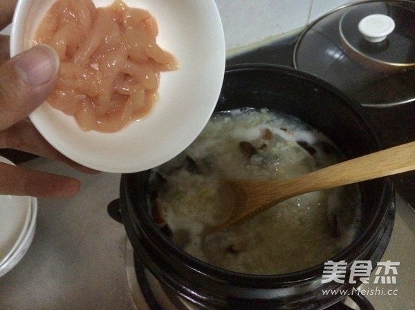 Mushroom Chicken Congee recipe