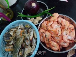 Stir-fried Shrimp and Crab with Ginger and Green Onion recipe