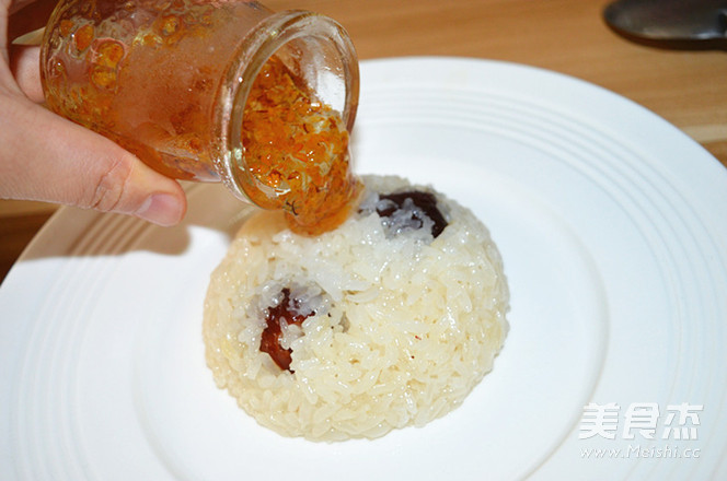 Microwave Version of Sweet-scented Osmanthus Honey Jujube Glutinous Rice recipe