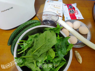 Spinach Noodles with Egg Fried Sauce recipe