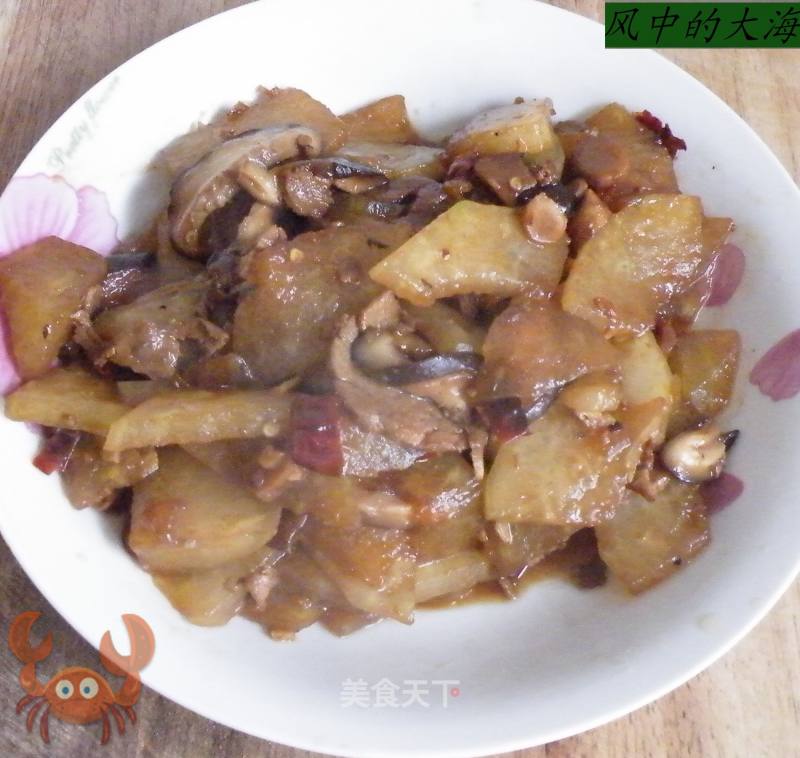 Stir-fried Pork with Mushrooms and Winter Melon recipe
