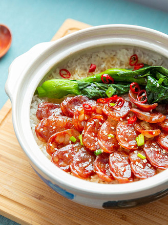 Spicy Sausage Claypot Rice recipe