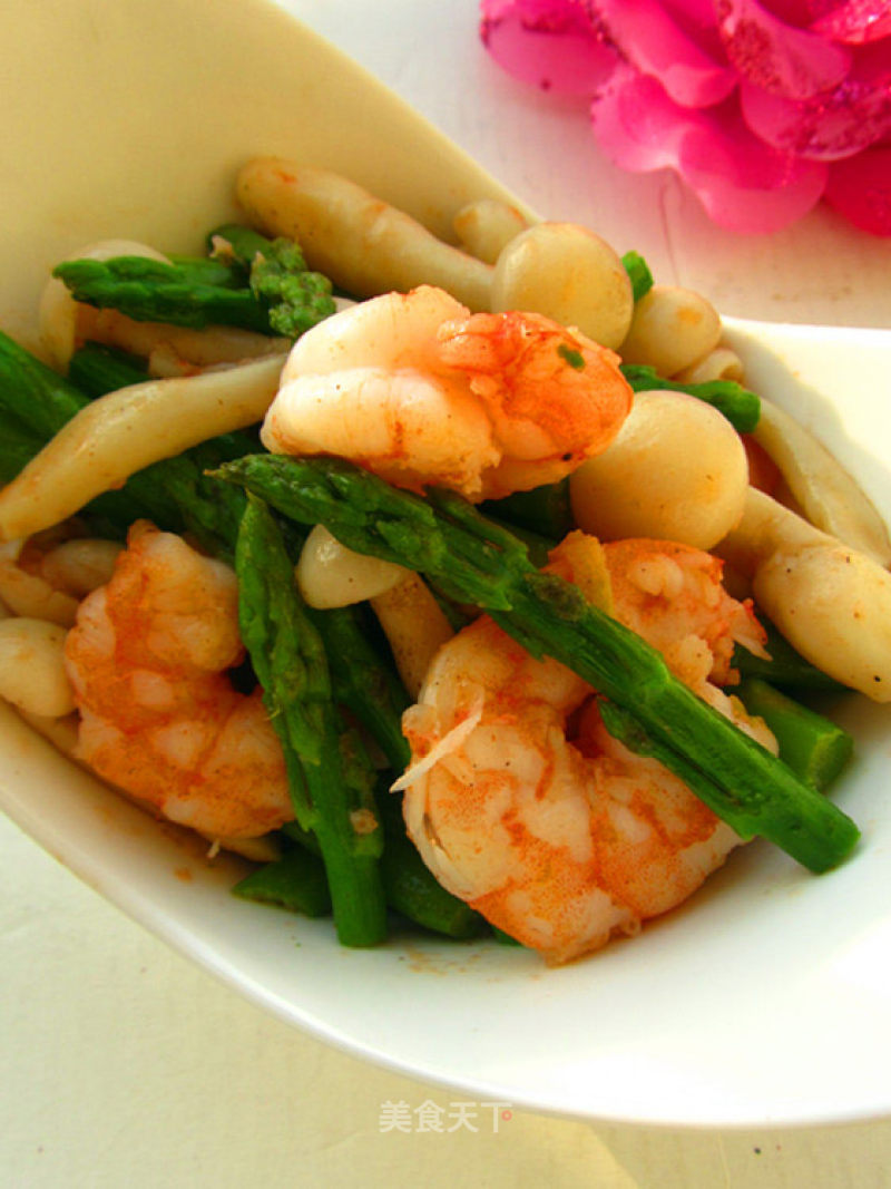 Shrimp, Asparagus, Crab Mushroom recipe