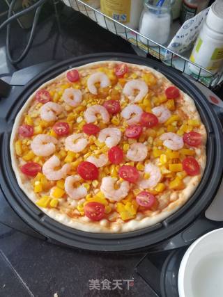 Little Tomato Corn Shrimp Pizza recipe
