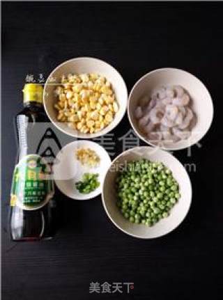 [jin Yu Man Tang] Fried Shrimp with Pea and Corn recipe