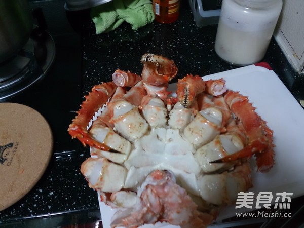 Baked King Crab with Cheese and Crab Congee recipe