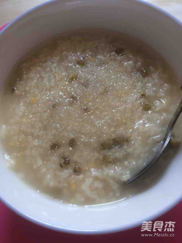 Corn Mung Bean Rice Porridge recipe