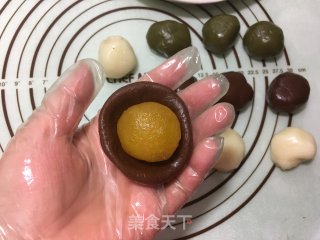 Three-color Snowy Mooncakes recipe