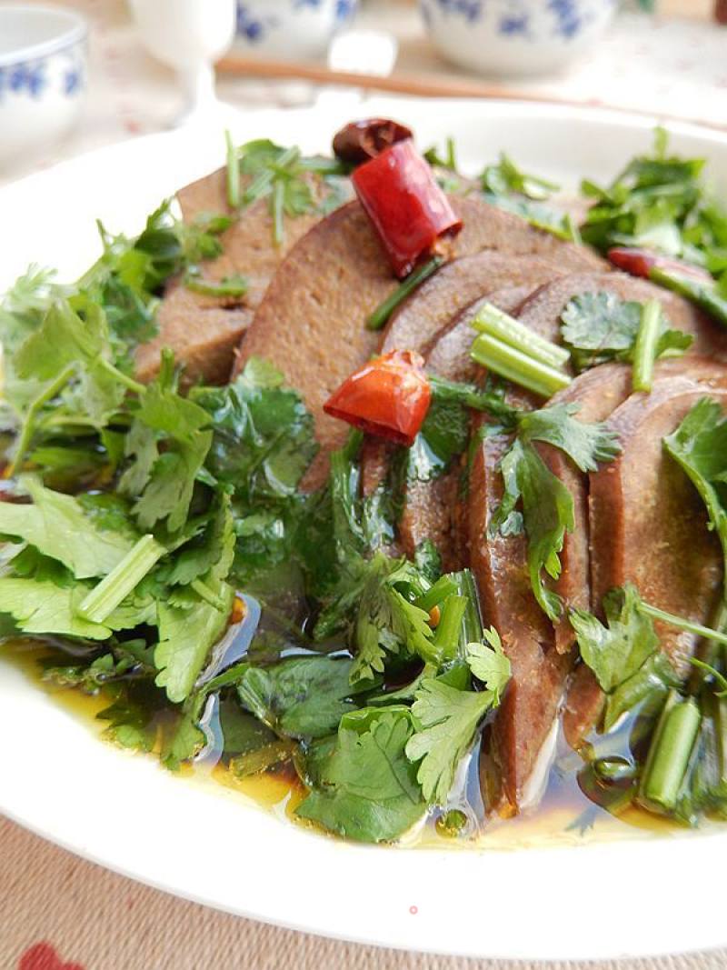 Cilantro with Pork Liver recipe