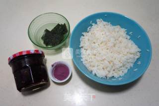 Purple Sweet Potato Rice Balls with Cranberry Jam recipe