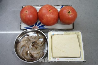 Braised Shrimp with Tomato Tofu recipe