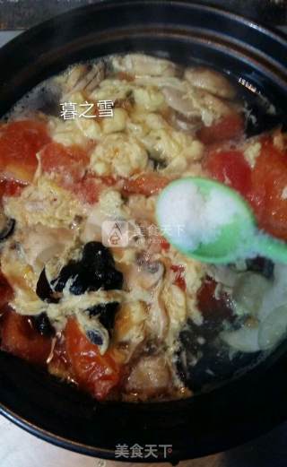 Tomato and Mushroom Egg Drop Soup recipe