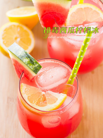 Detox Watermelon Lemon Ice Juice