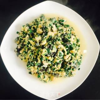 Scrambled Eggs with Leek and Shrimp recipe