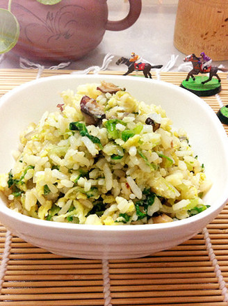 Fried Rice with Lettuce and Mushroom