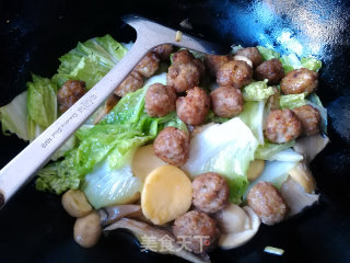 Cabbage Meatballs and Mushroom Stew recipe